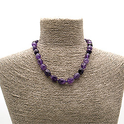 Бусы из аметиста галтовка 17*13 мм