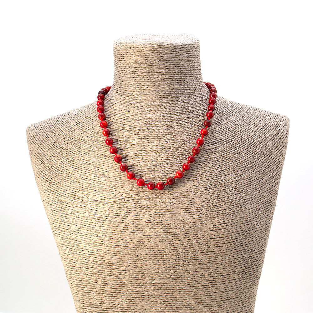 Фото товара бусы из коралла шар 8 мм