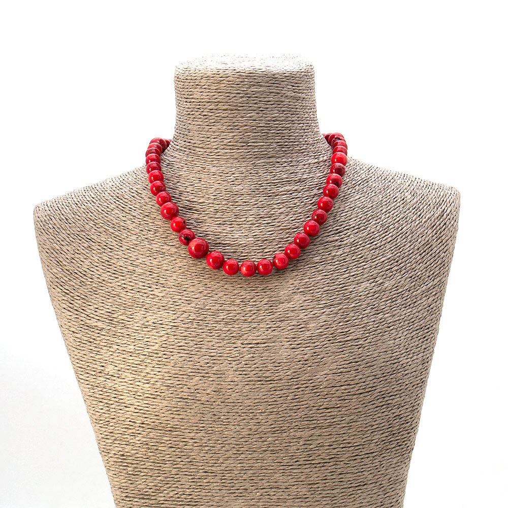 Фото товара бусы из коралла шар 10 мм