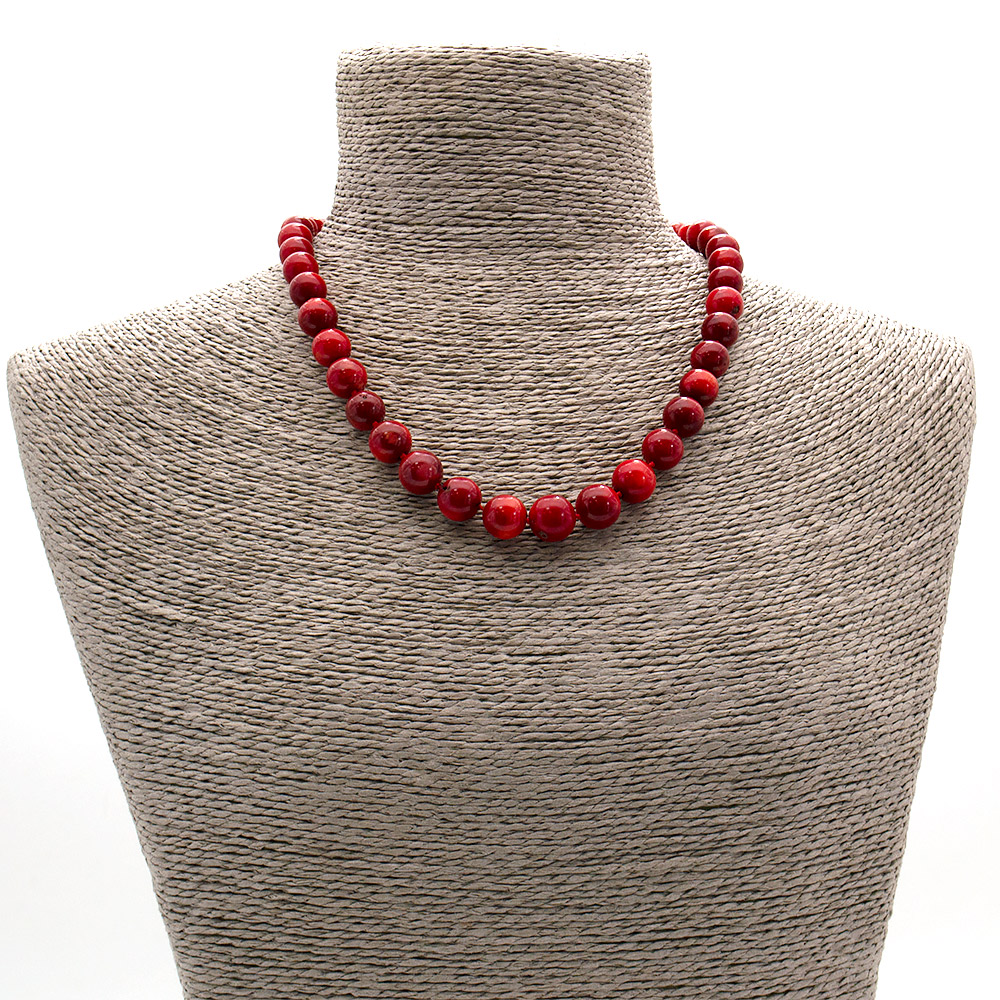 Фото товара бусы из коралла шар на увеличение