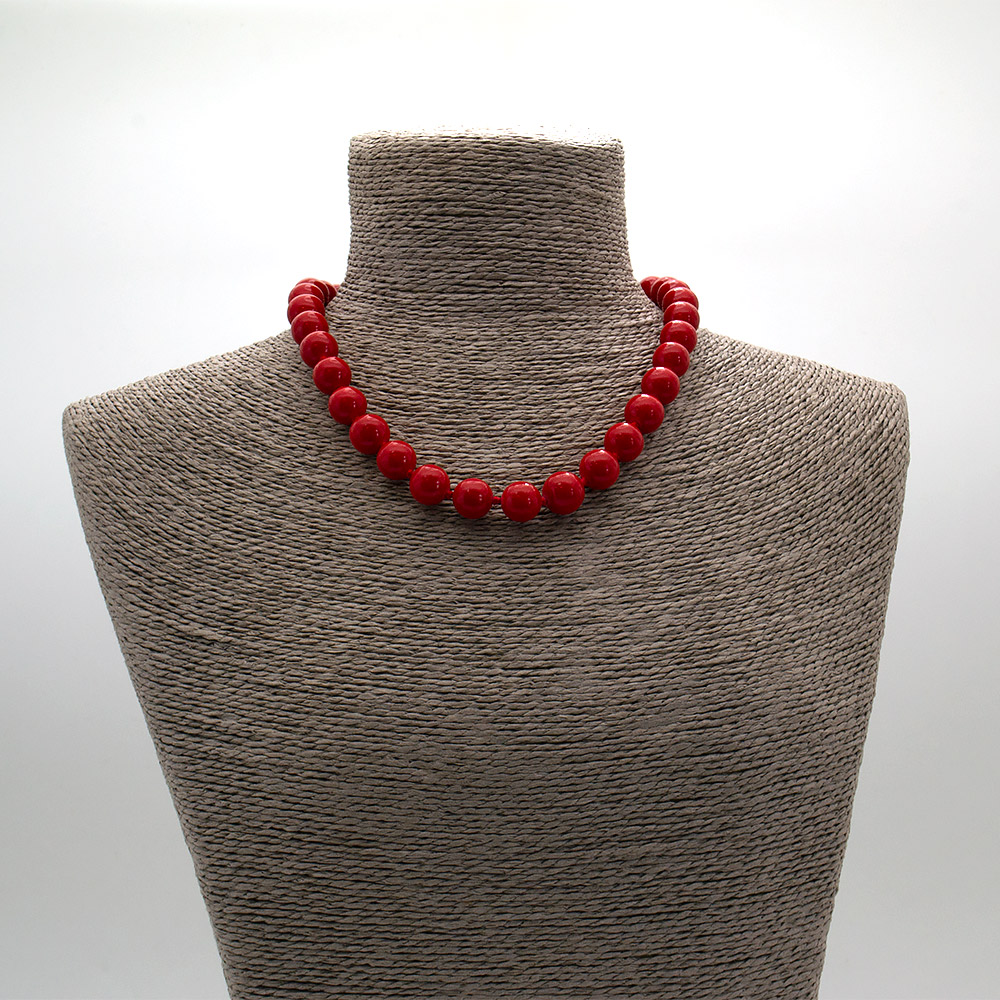 Фото товара бусы из коралла имитации шар, 12мм, 60см