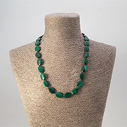 Бусы из малахита имитации таблетка 18*13 мм