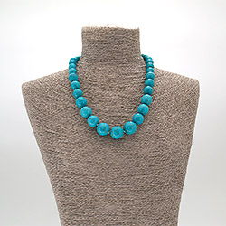 Бусы из бирюзы имитации шар на увеличение