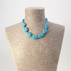 Бусы из бирюзы имитации таблетка 25*18 мм