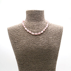 Бусы из розового кварца галтовка 10*8