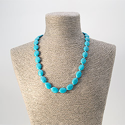 Бусы из бирюзы имитации таблетка 18*13мм 