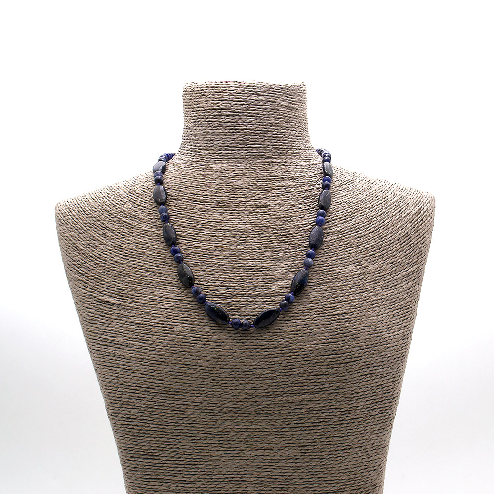 Фото товара бусы из лазурита таблетка вытянутая 20*10 мм