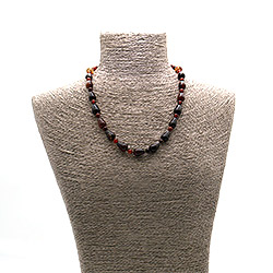 Бусы из агата цвет темный сердолик капля 14*10 мм