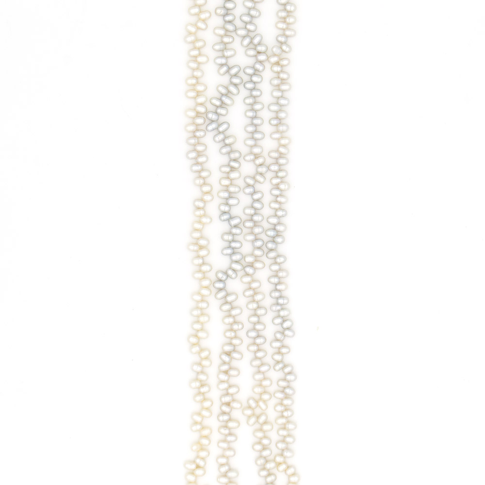 Фото товара жемчуг цвет серый "рис" 4*6 мм