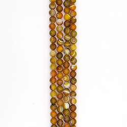 Агат шар цвет горчично-белый 12 мм