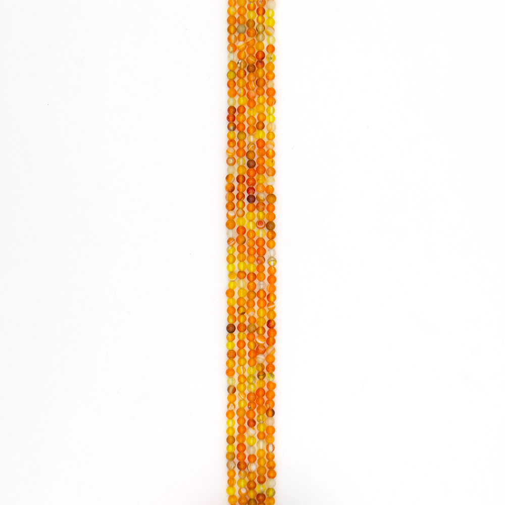 Фото товара агат шар цвет яркий оранжевый 4 мм