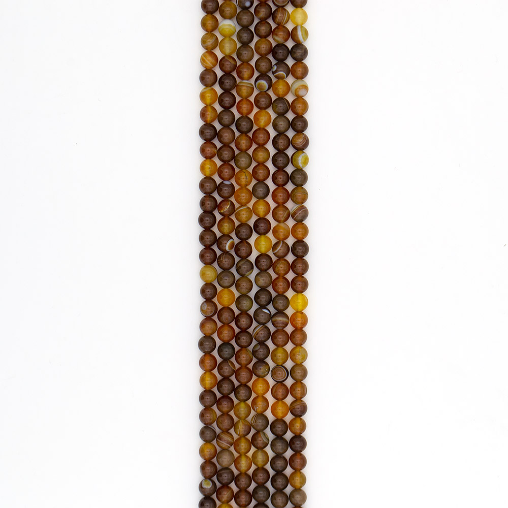 Фото товара агат шар цвет коричнево-желтый 8 мм