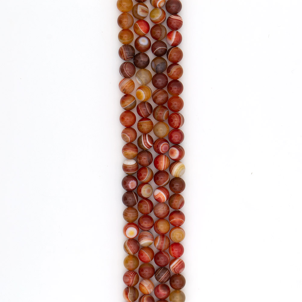 Фото товара агат шар цвет рыже-розовый 12 мм