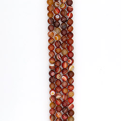 Агат шар цвет рыже-розовый 12 мм