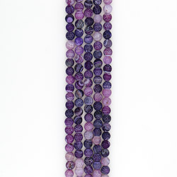 Фото товара агат кракле шар цвет темно-сиреневый матовый 12 мм