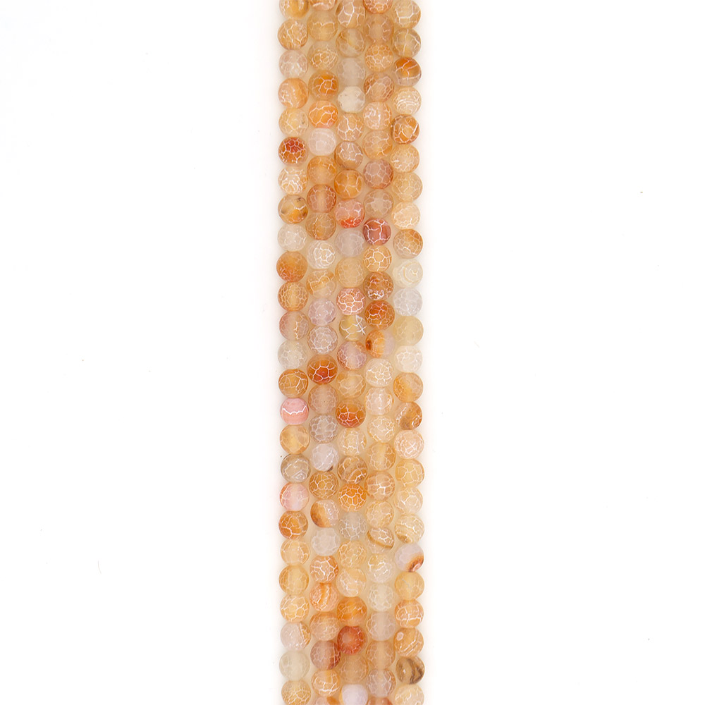 Фото товара агат кракле шар цвет бежевый матовый 10 мм