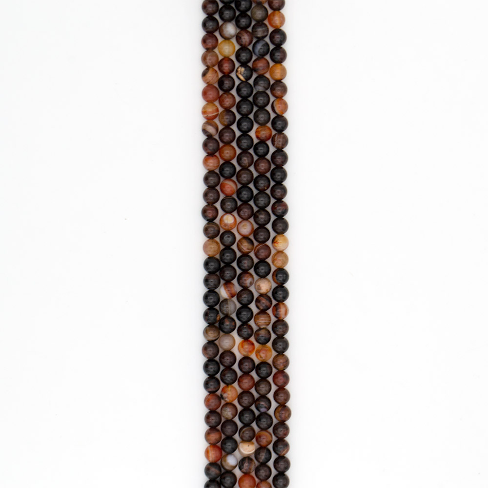 Фото товара агат шар цвет темный сердолик 8 мм