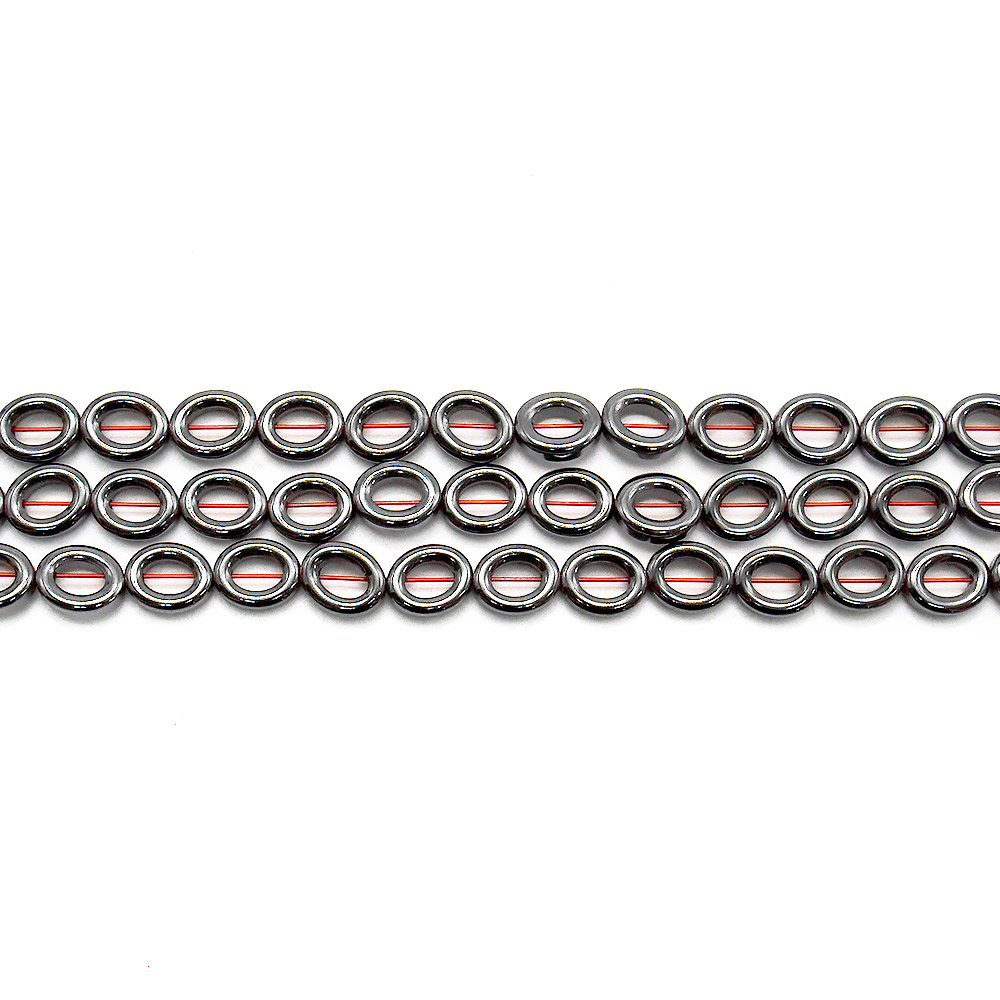 Гематит кольцо овал 10*8 мм