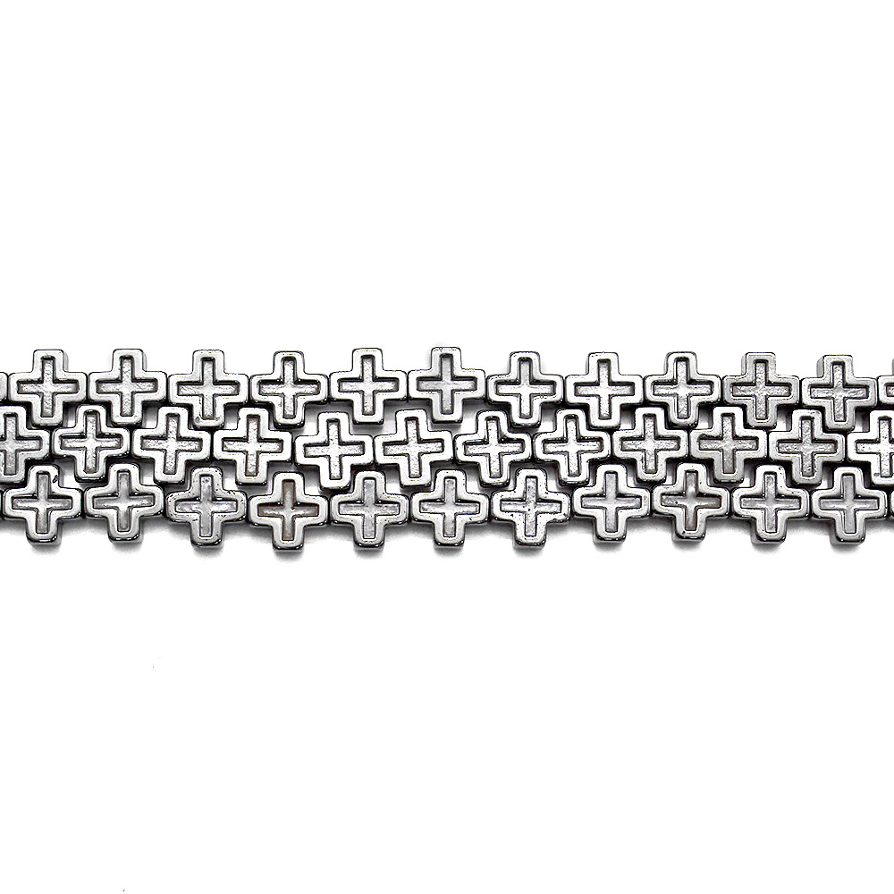 Гематит крест с выработкой 10*10 мм 