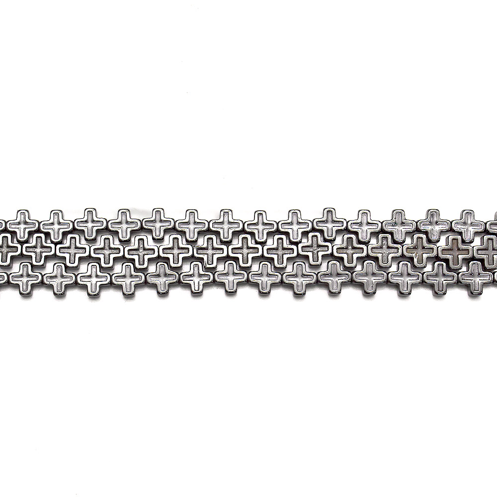 Гематит крест с выработкой 8*8 мм 