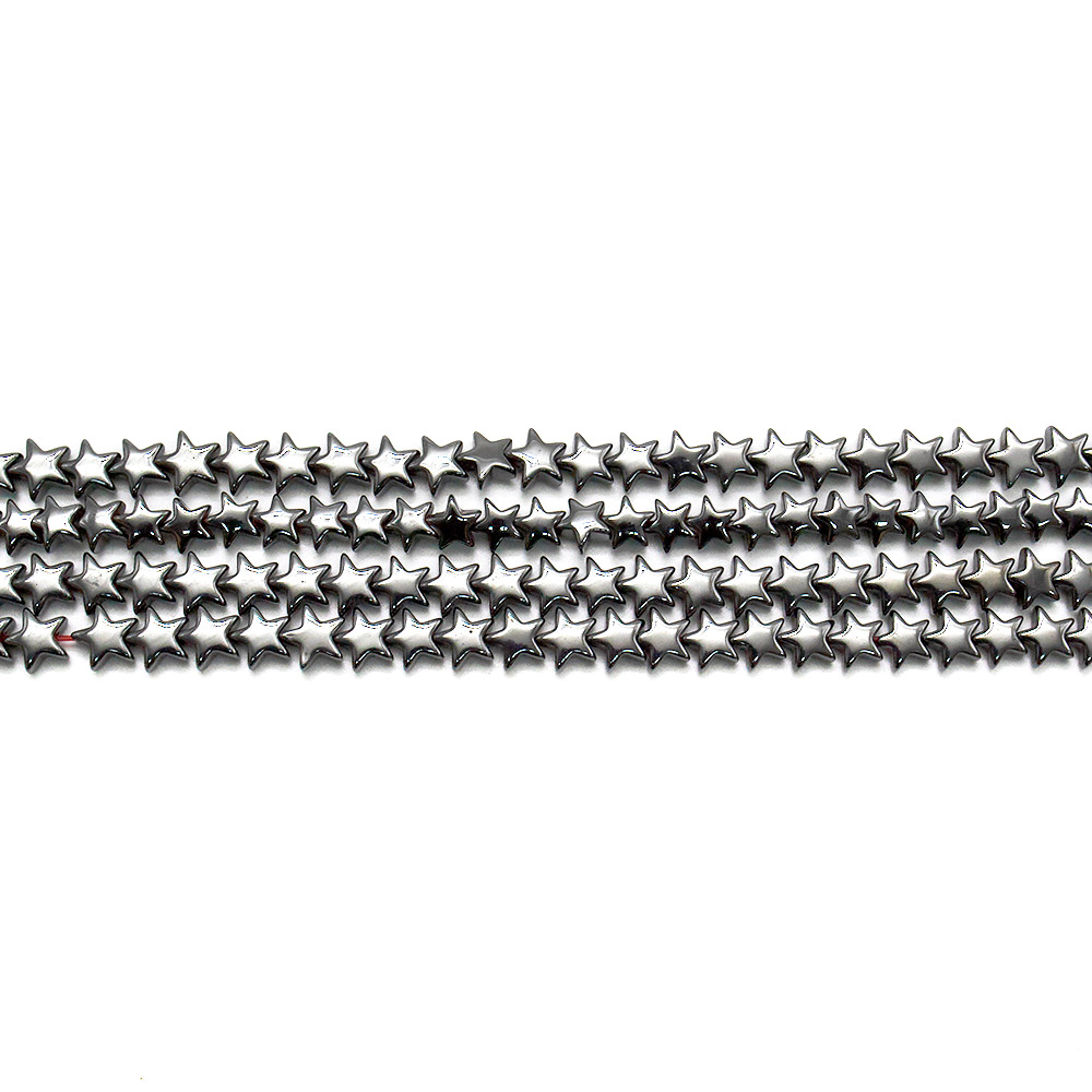 Фото товара гематит звезда объемная 6 мм 