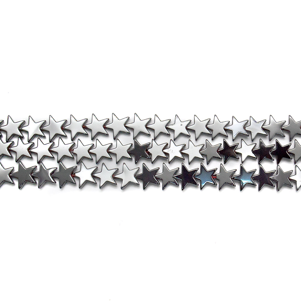 Фото товара гематит звезда плоская 10 мм