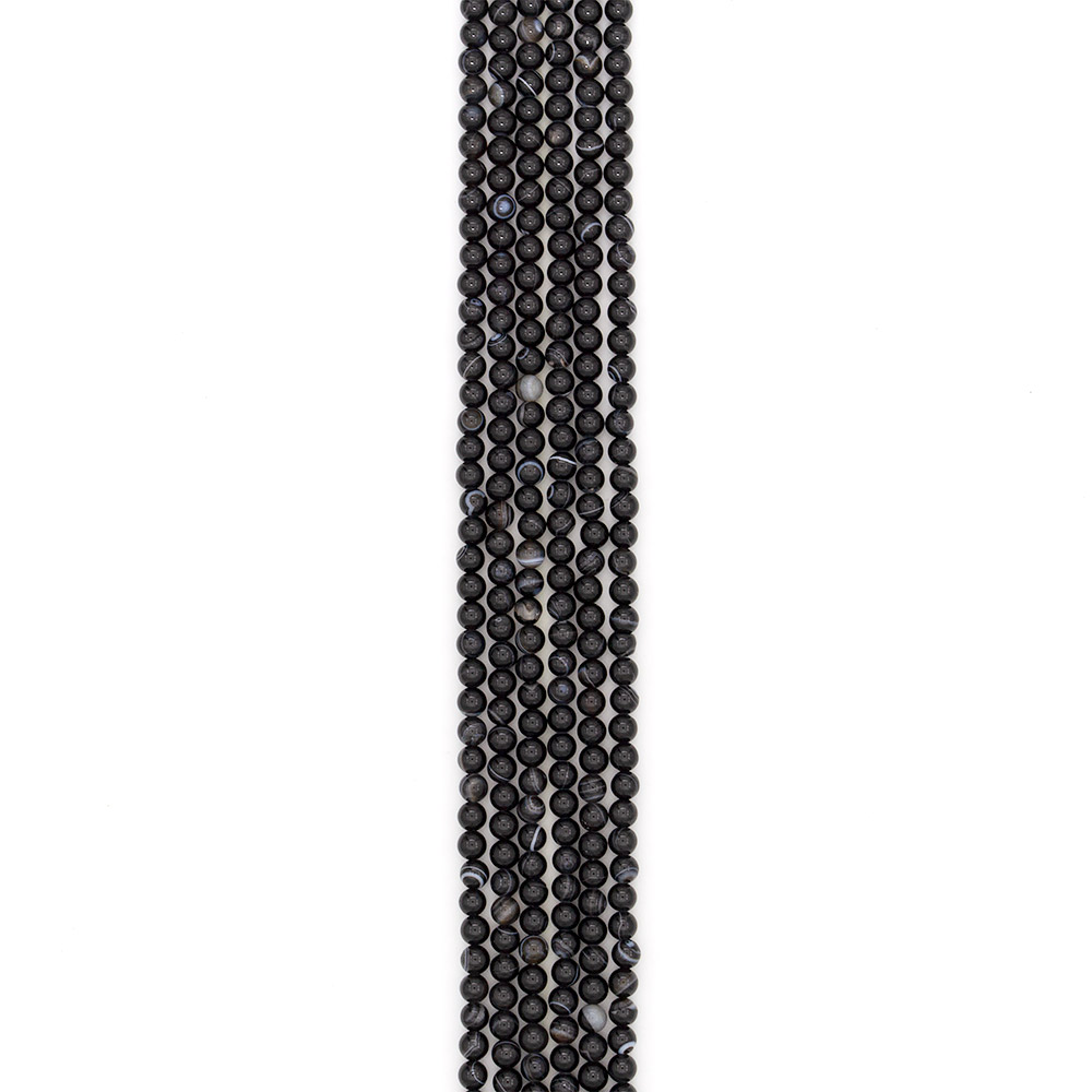 Фото товара агат шар цвет черный 6 мм