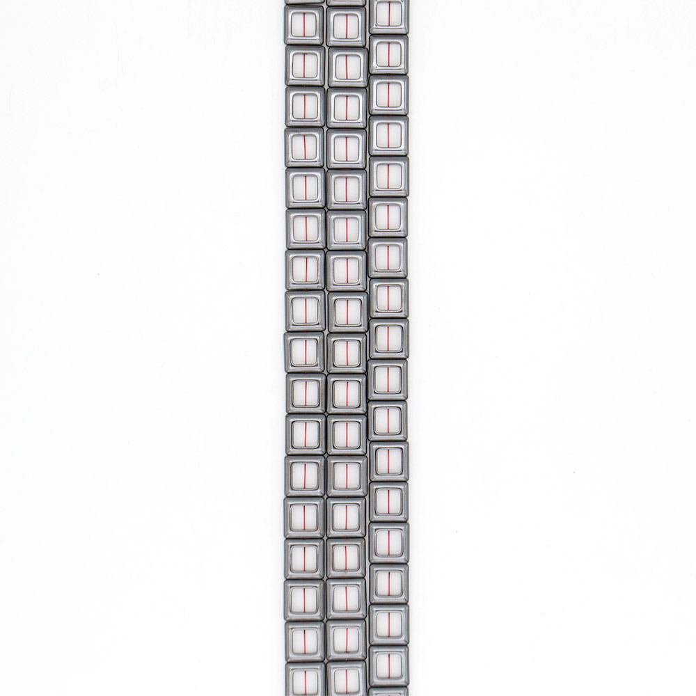 Фото товара гематит квадрат 14 мм; 8 мм