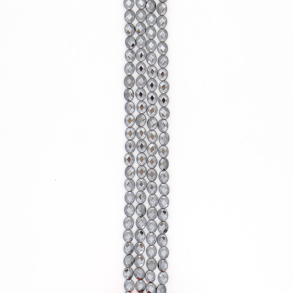 Фото товара гематит таблетка овальная грань 10*8 мм