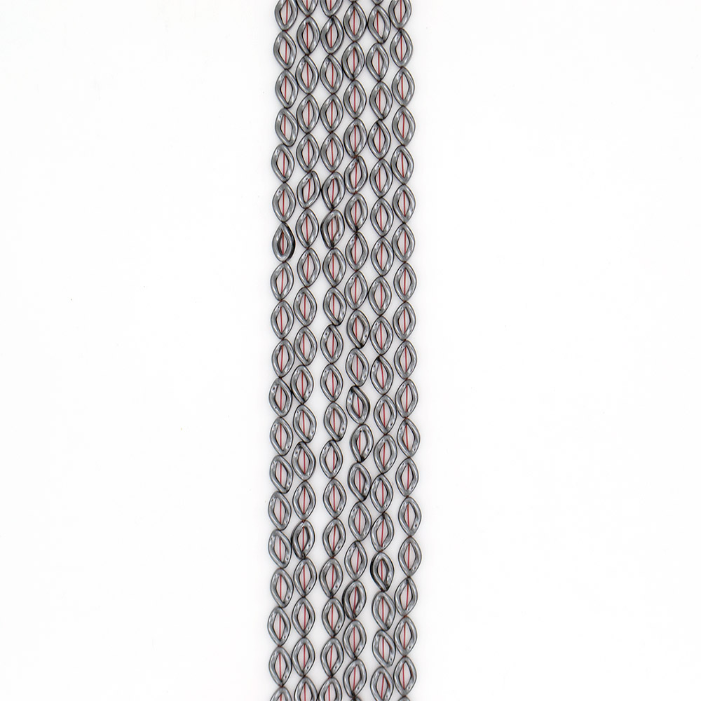 Фото товара гематит кольцо волна 12 мм; 6 мм