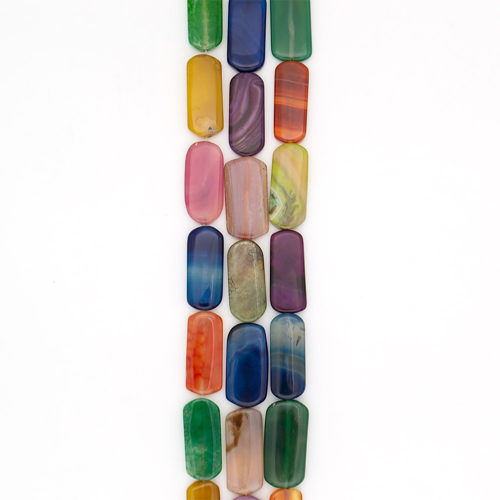 Фото товара агат прямоугольник цветной 40*17 мм