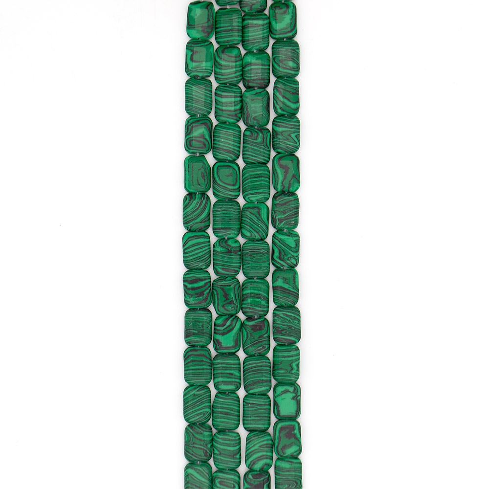 Фото товара малахит имитация прямоугольнк грань 18*13 мм