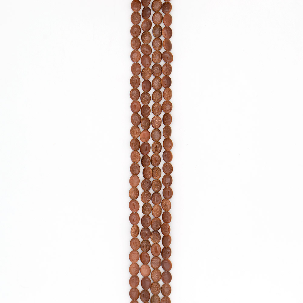 Фото товара авантюрин синтетический  коричневый таблетка 10*8 мм