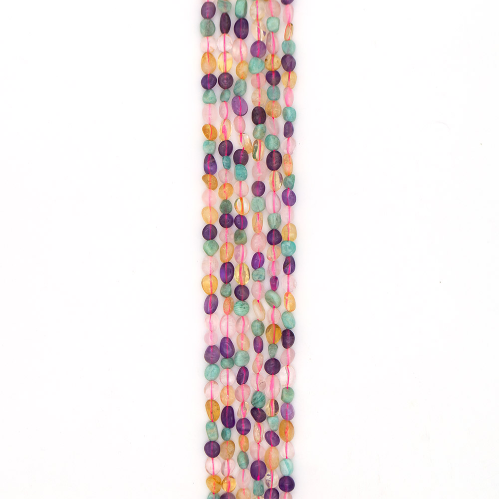 Фото товара амазонит,аметист,розовый кварц,цитрин галтовка 10*6 мм