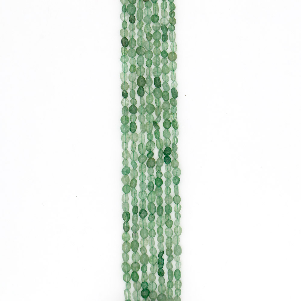 Фото товара земляничный кварц зеленый галтовка 8*6 мм