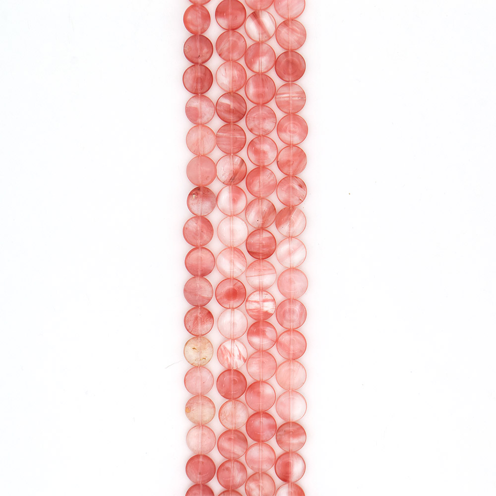 Фото товара халцедон розовый таблетка 14 мм