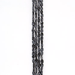 Фото товара обсидиан снежный виток 12*8 мм