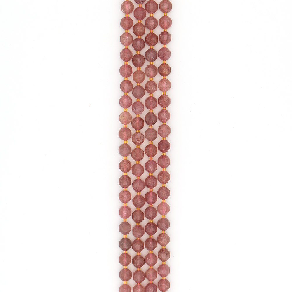 Фото товара земляничный кварц биконус грань 10*9 мм