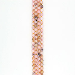 Опал розовый биконус грань 10*9 мм