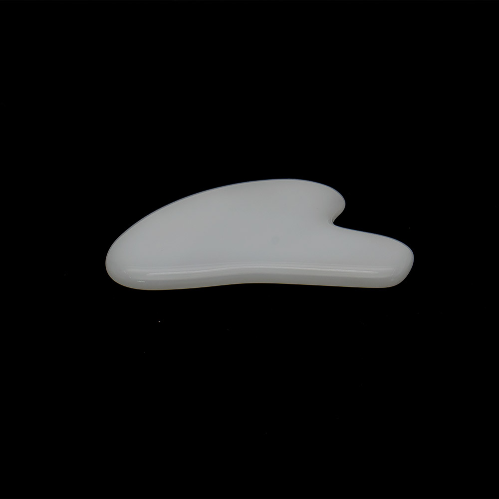 Фото товара скребок гуаша "сердце" из агата голубого