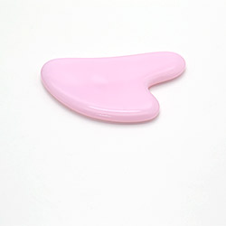 Скребок Гуаша "Сердце" из агата розового