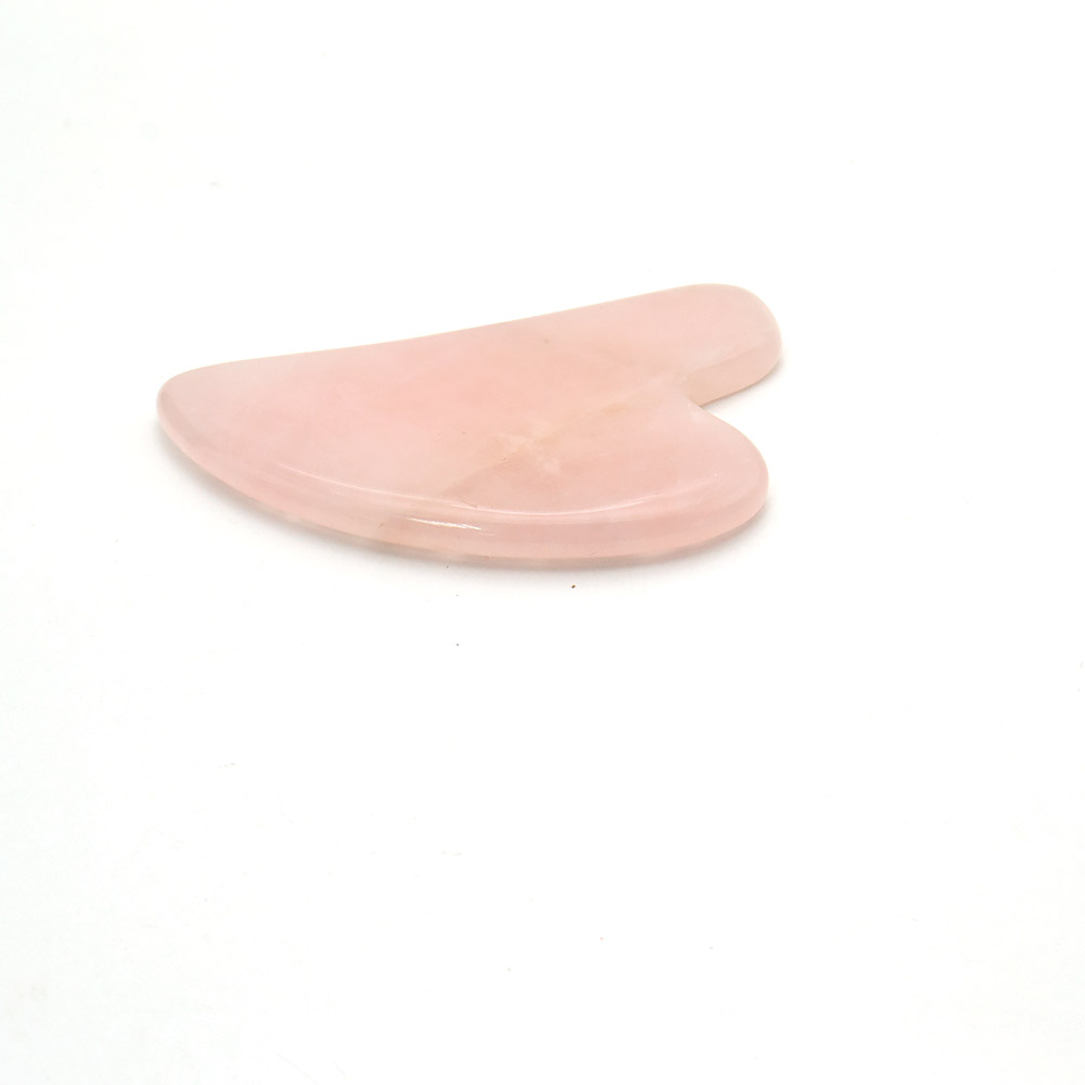 Фото товара скребок гуаша "сердце" из розового кварца