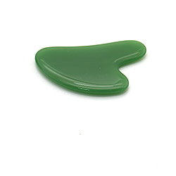 Скребок Гуаша "Сердце" из авантюрина зеленого темного