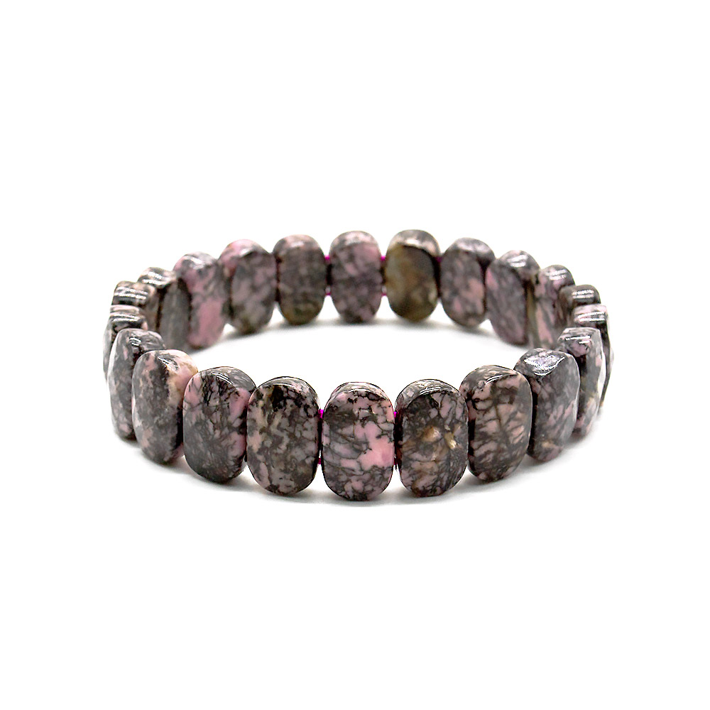 Браслет из родонита яркого 14*9 мм сегмент овальный грань