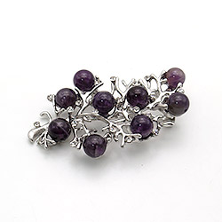 Фото товара брошь - подвеска "куст" аметист