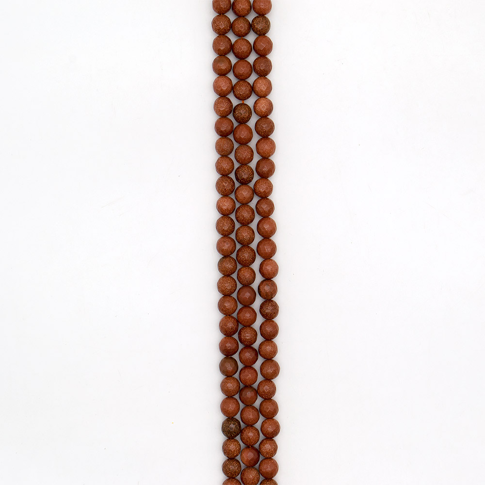 Фото товара авантюрин синтетический коричневый грань 10 мм