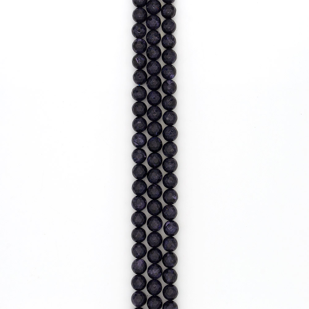 Фото товара авантюрин синтетический синий шар грань 12 мм