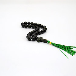 Фото товара четки с крестом из змеевика 12 мм 30 бусин