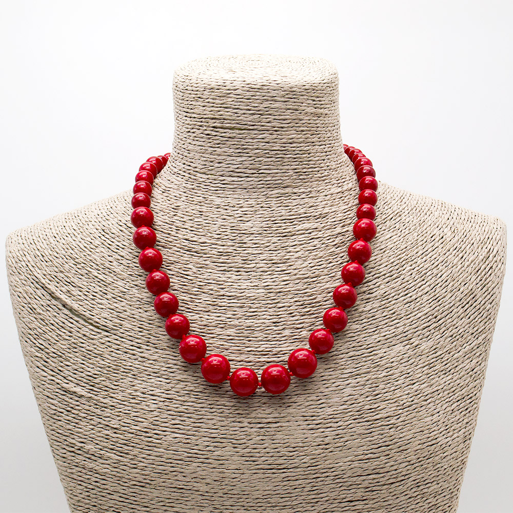 Фото товара бусы из коралла имитации на увеличение