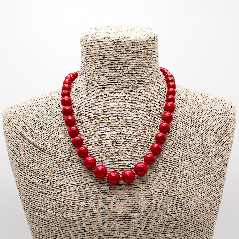 Бусы из коралла имитации на увеличение